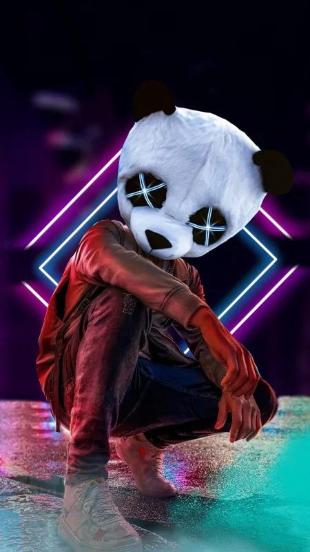 Stylish Panda Mask Cool Wallpaper