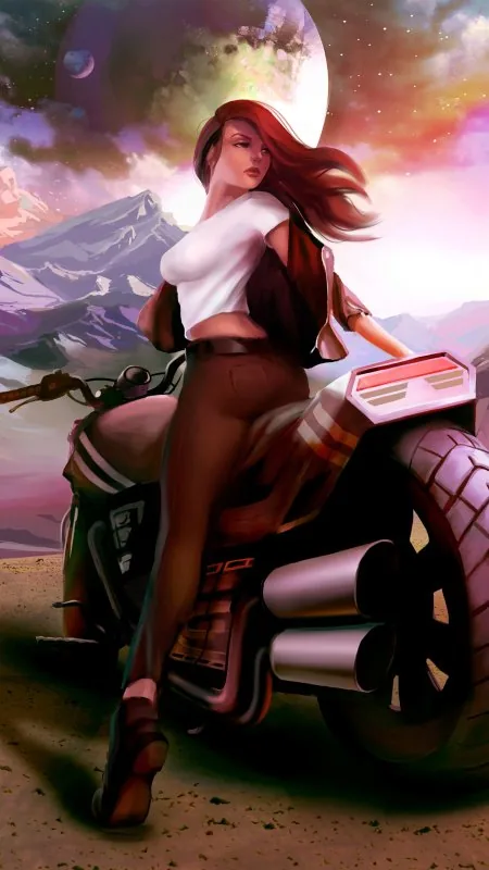Stylish Rider Girl HD Cool Wallpaper