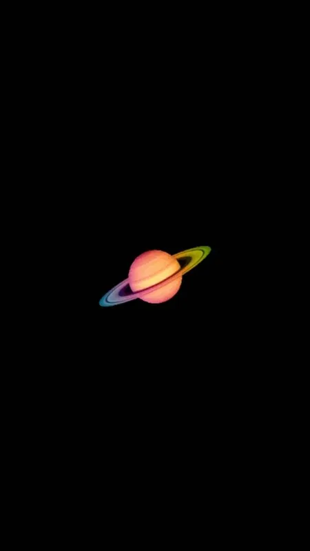Tiny Rainbow Saturn Cool Wallpaper