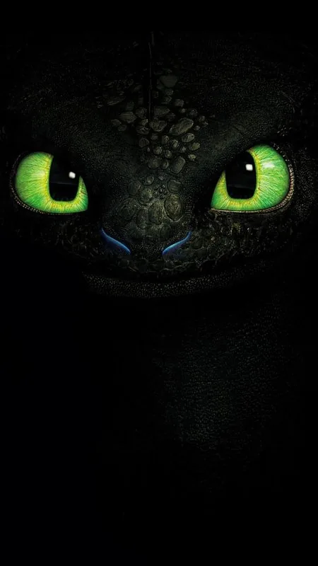 Toothless Dragon Green Eyes Cool Wallpaper