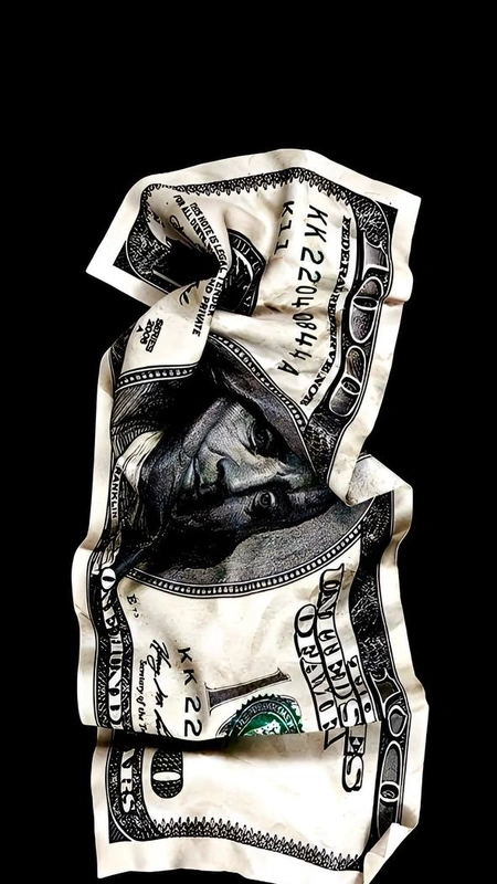 Crumpled Dollar Wallpaper