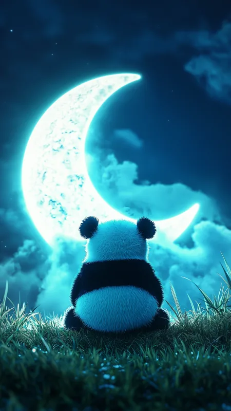 Alone Panda Cute Wallpaper