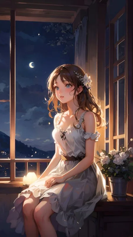 Cute Anime Girl Phone Wallpaper