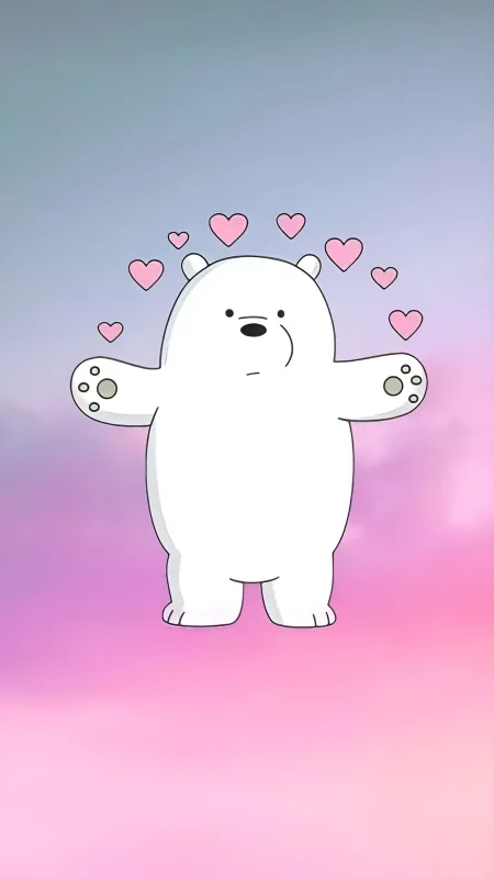 Cute Bears Aesthetic Phone Wallpaper