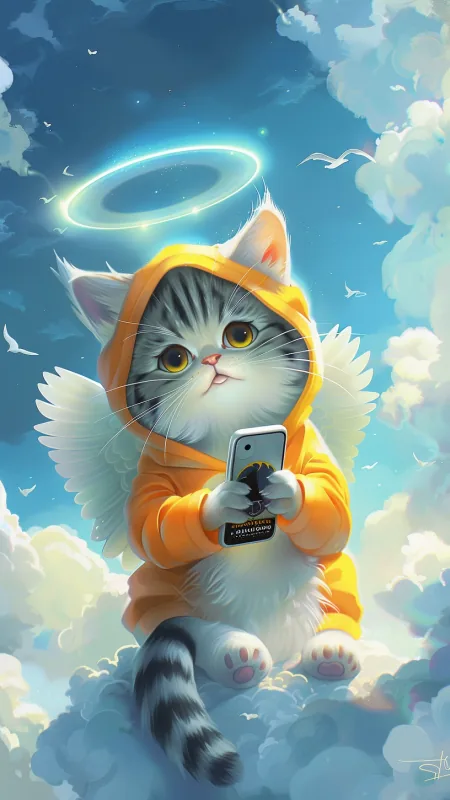 Cute Cat Sitting HD Wallpaper