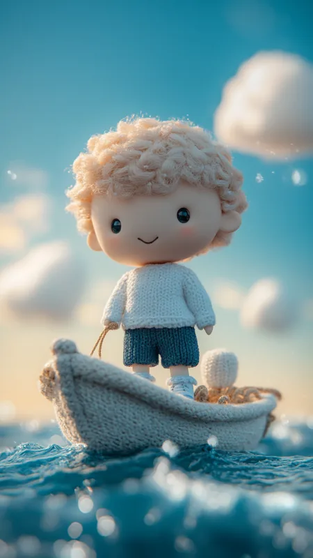 Knitted Doll Of Boy HD Cute Wallpaper