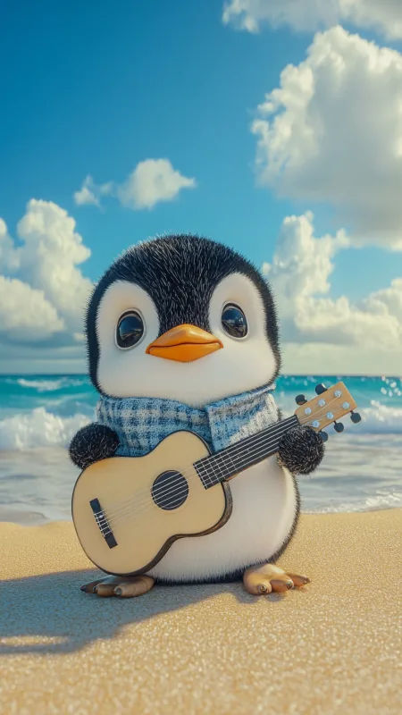 Cute Little Baby Penguin Wallpaper