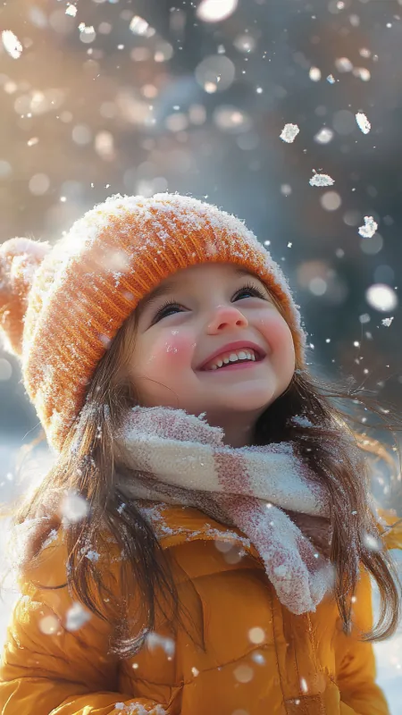Cute Little Girl Phone Wallpaper