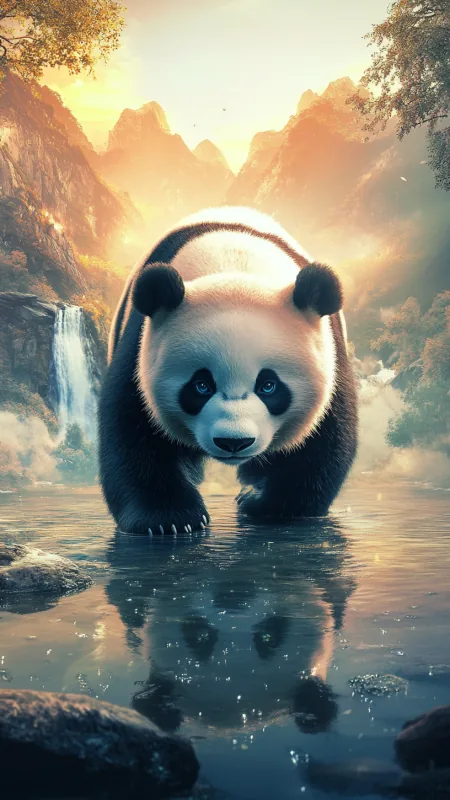 Majestic Panda Cute Wallpaper
