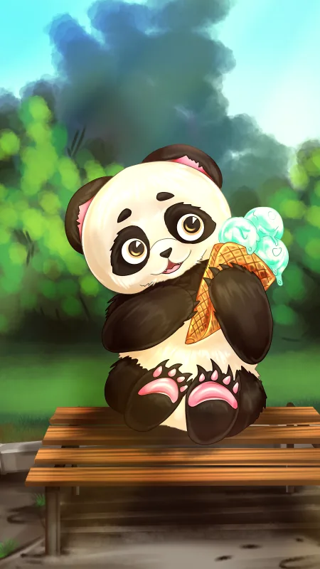 Cute Panda HD Wallpaper