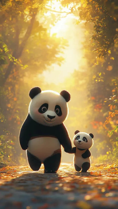 Cute Panda Phone Wallpaper