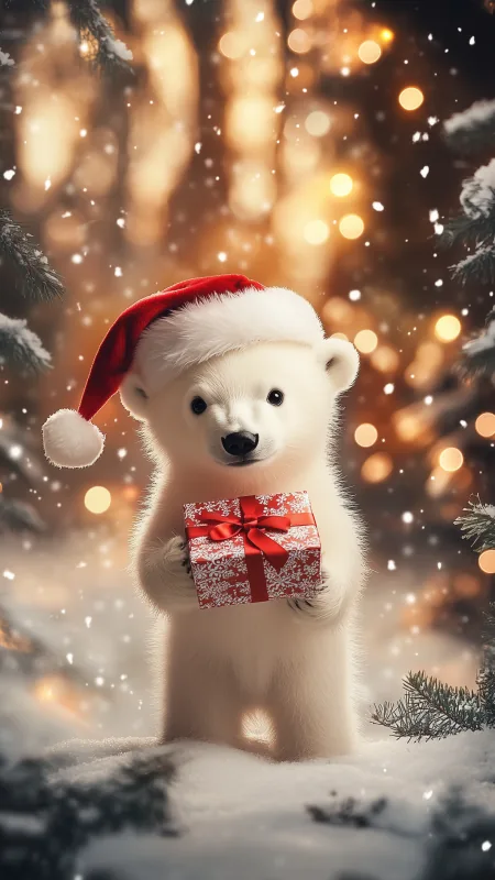 Polar Cute Baby Bear HD Wallpaper