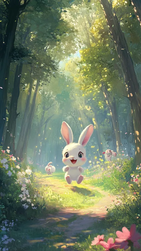 Cute Rabbit HD Wallpaper