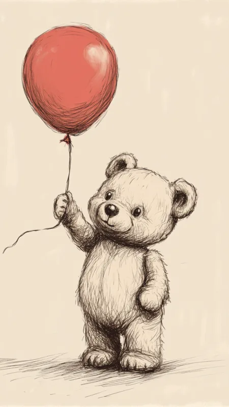 Cute Teddy Art Wallpaper