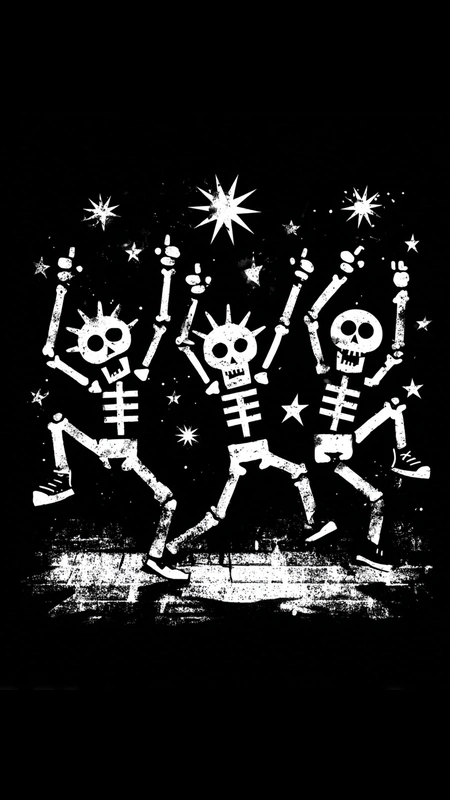 Dancing Skeletons Wallpaper