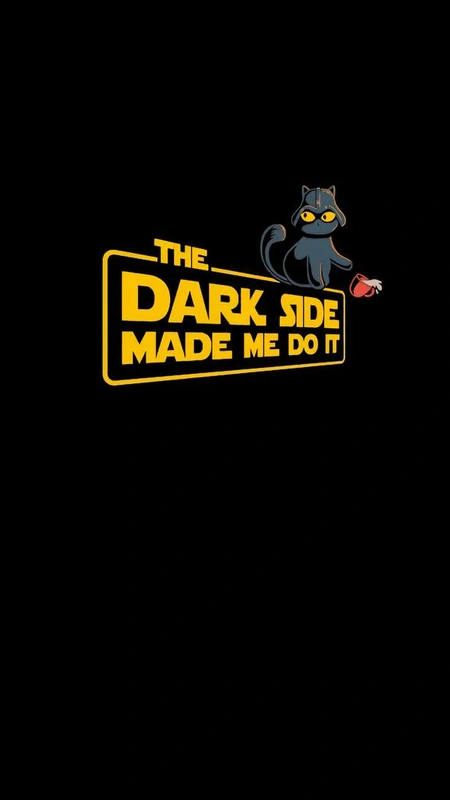 Dark Side Cat Poster Wallpaper
