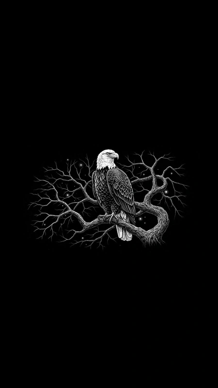 Eagle Branch Art Wallpaper