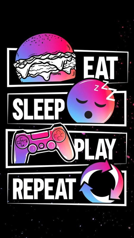 Eat Sleep Play Repeat Wallpaper