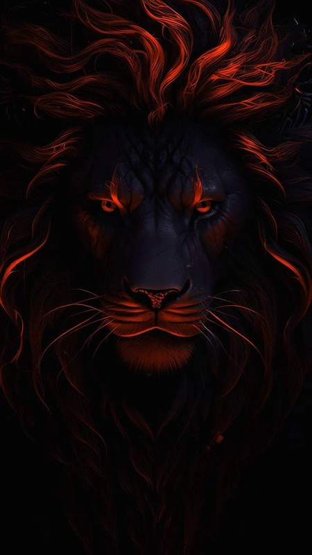 Ember Lion Wallpaper