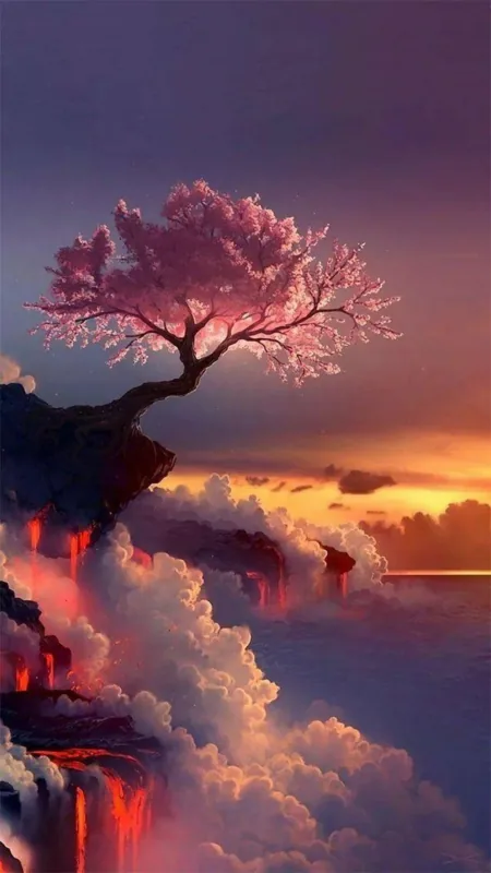 Aesthetic Tree HD Flowers Wallpaper