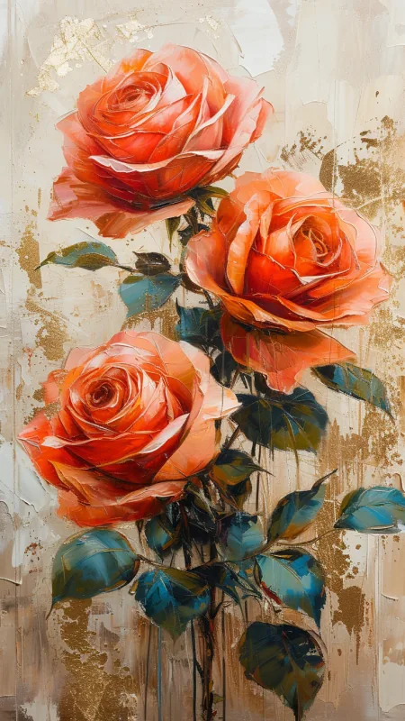 Beautiful Roses Abstract Flowers Wallpaper