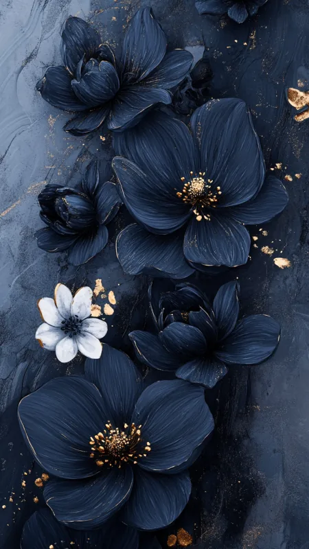 Black Flower Wallpaper