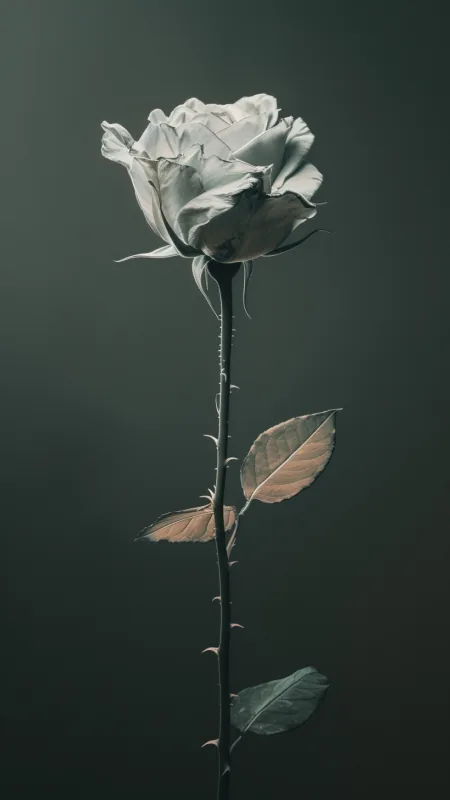 Blossoming Rose White Flowers Wallpaper