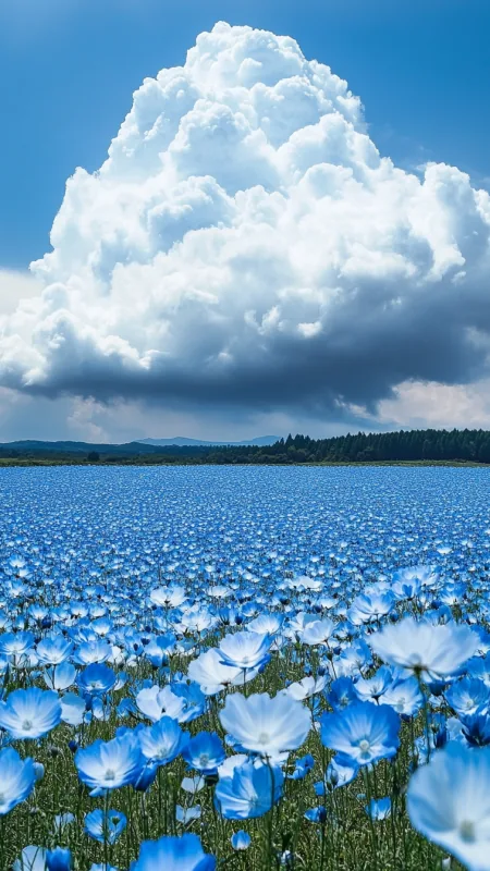 Blue Flowers Phone Wallpaper