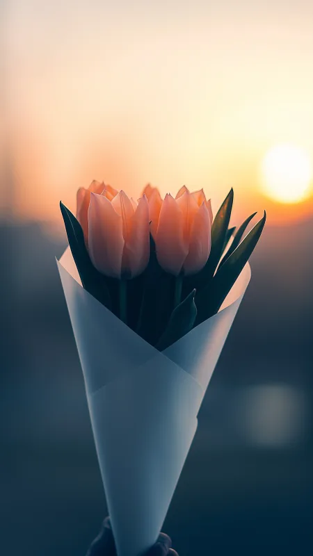Flowers Bouquet Of Tulips Wallpaper