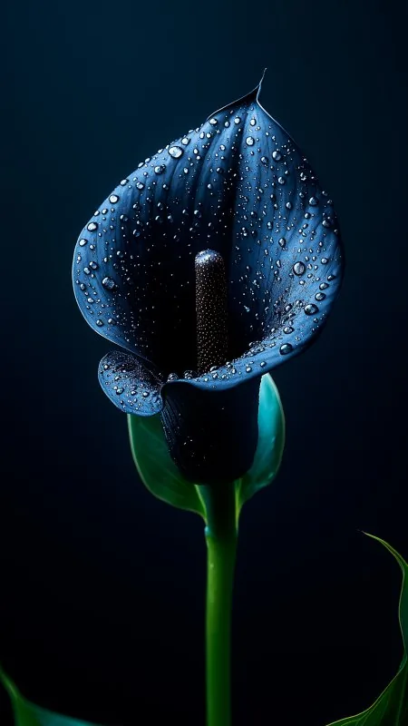 Calla Flower Drops Dew Wallpaper