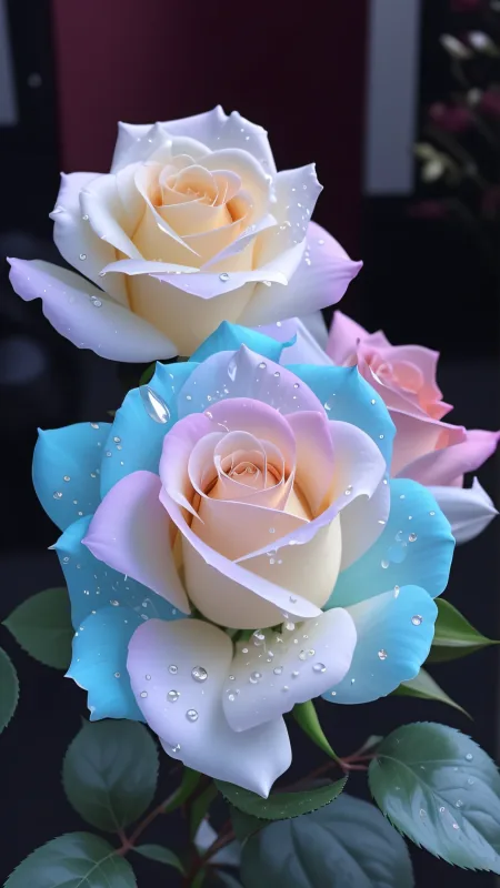Colorful Roses Flowers Wallpaper
