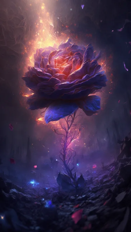 Cosmic Rose Flowers Wallpaper