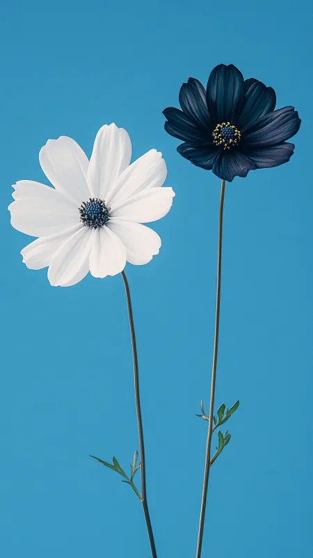 Daisy Flowers Black And White HD Wallpaper