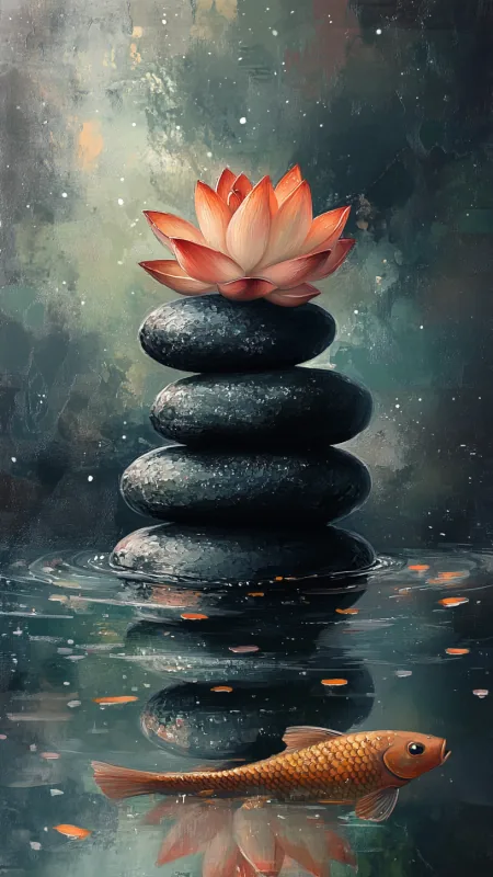 Lotus Painting HD Flowers Wallpaper