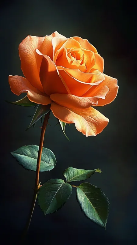Orange Rose Flowers Wallpaper
