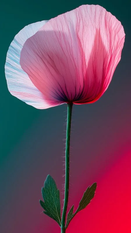 Flowers Petals Light Veins Wallpaper