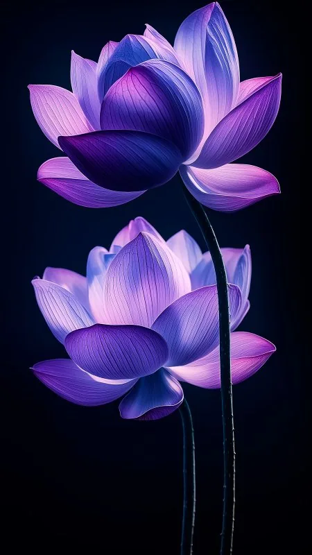 Petals Purple Blue HD Flowers Wallpaper