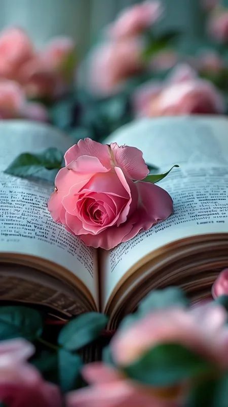 Flowers Pink Rose Wallpaper