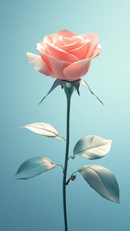Flowers Pink Rose Wallpaper