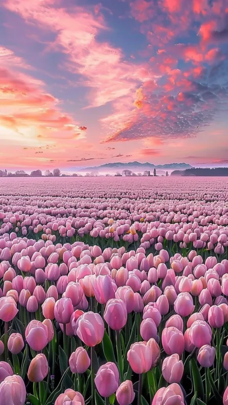 Pink Tulips Flowers HD Wallpaper