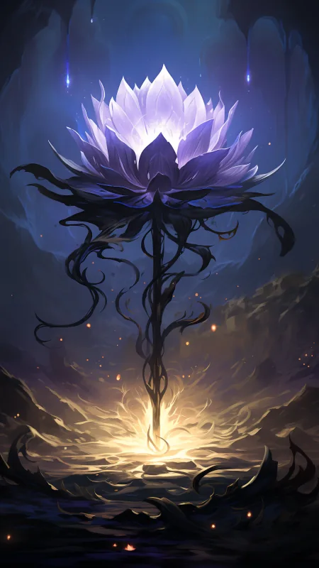 Flowers Purple Lotus Wallpaper
