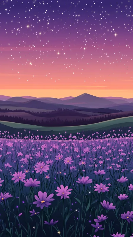 Purple Flowers HD Wallpaper