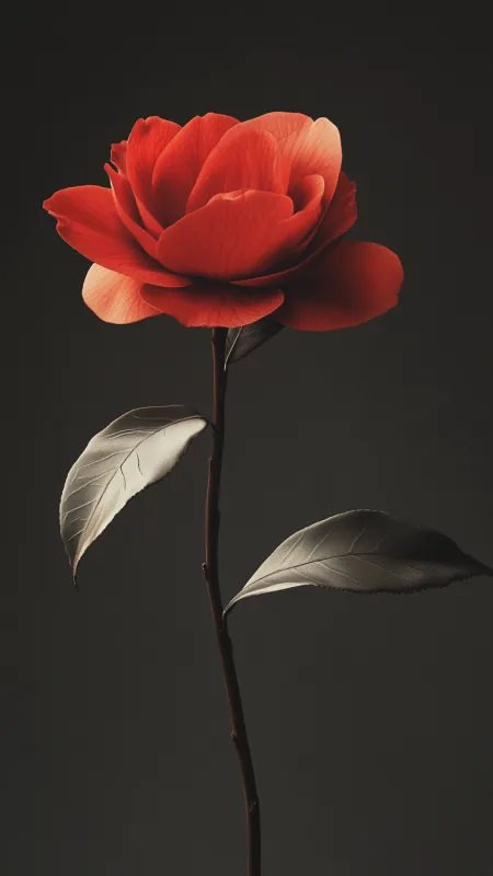 Red Camellia Japonica Flower Wallpaper