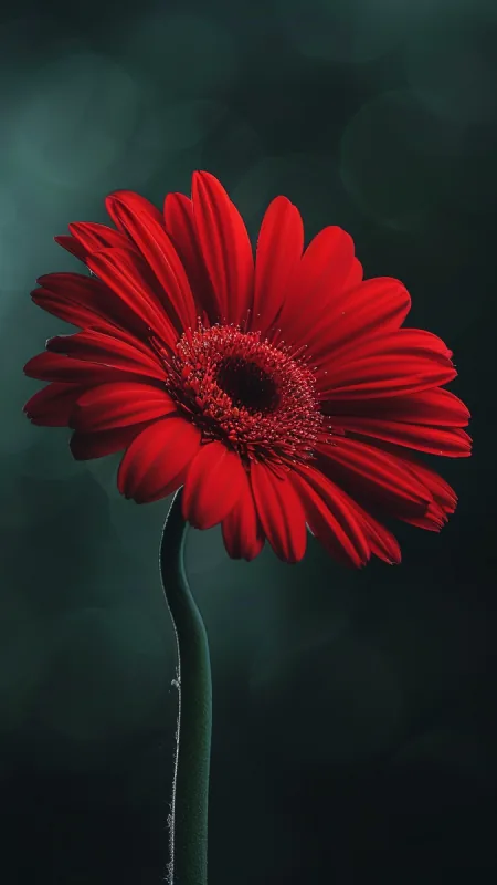 Red Gerbera Daisy Flower HD Wallpaper