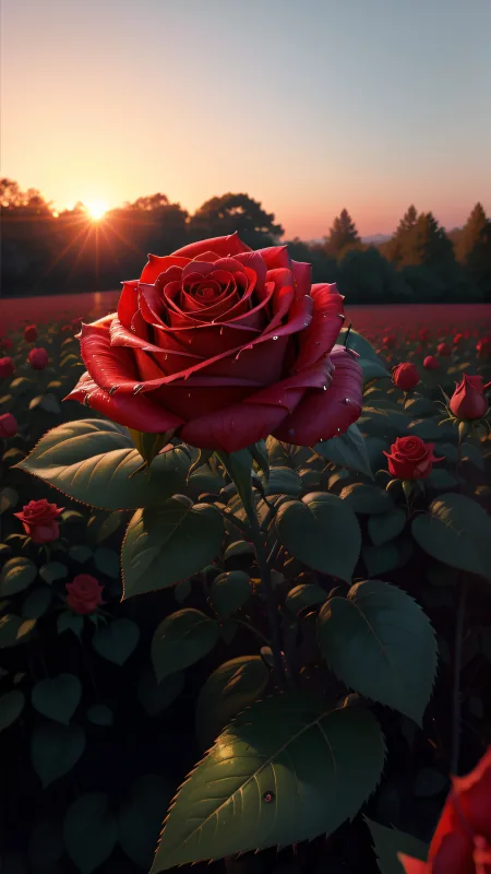 Red Rose HD Flowers Wallpaper