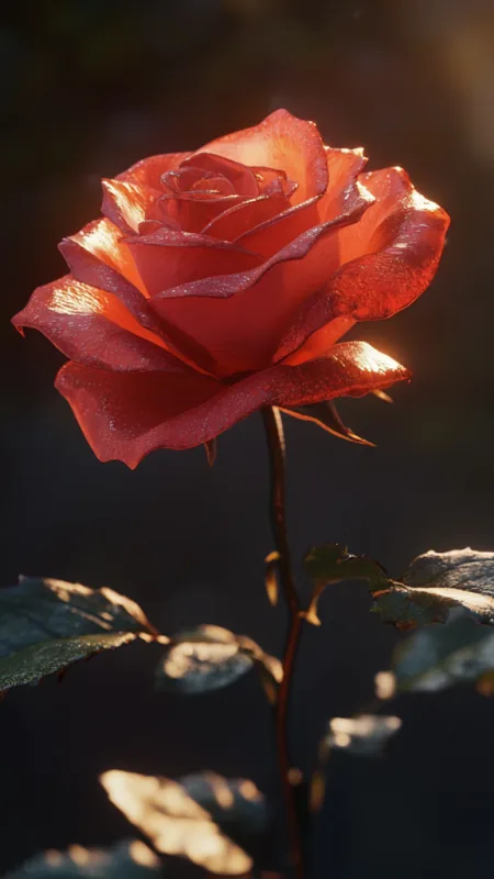 Red Rose HD Flowers Wallpaper