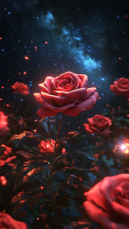 Red Rose Flowers Wallpaper