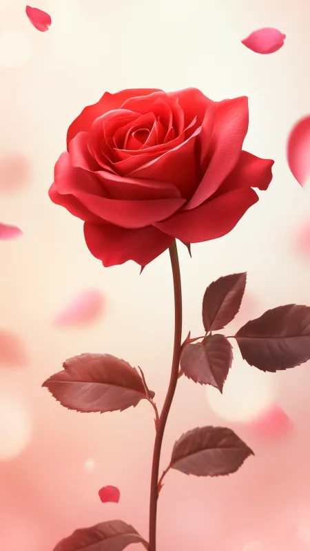 Flowers Red Rose Wallpaper