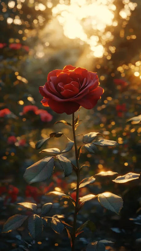 Flowers Red Rose Wallpaper
