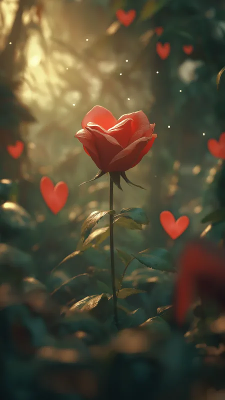 Red Rose Flowers Wallpaper